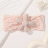1Pc Baby Nylon Headscarf Astique Suitable Newborn Girl Flower Handmade Headband Elastic Hairband Turban Toddler Hair Accessories