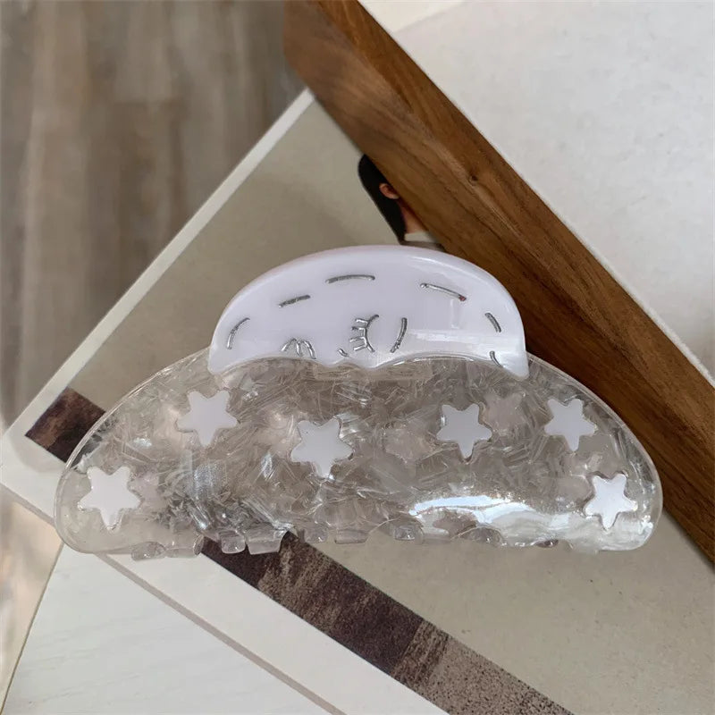 Creative Funny Acetate Sunflower Star Snail Hair Clip Claw For Women Medieval Sun Female Shark Hairpin Hair Accessories Tool