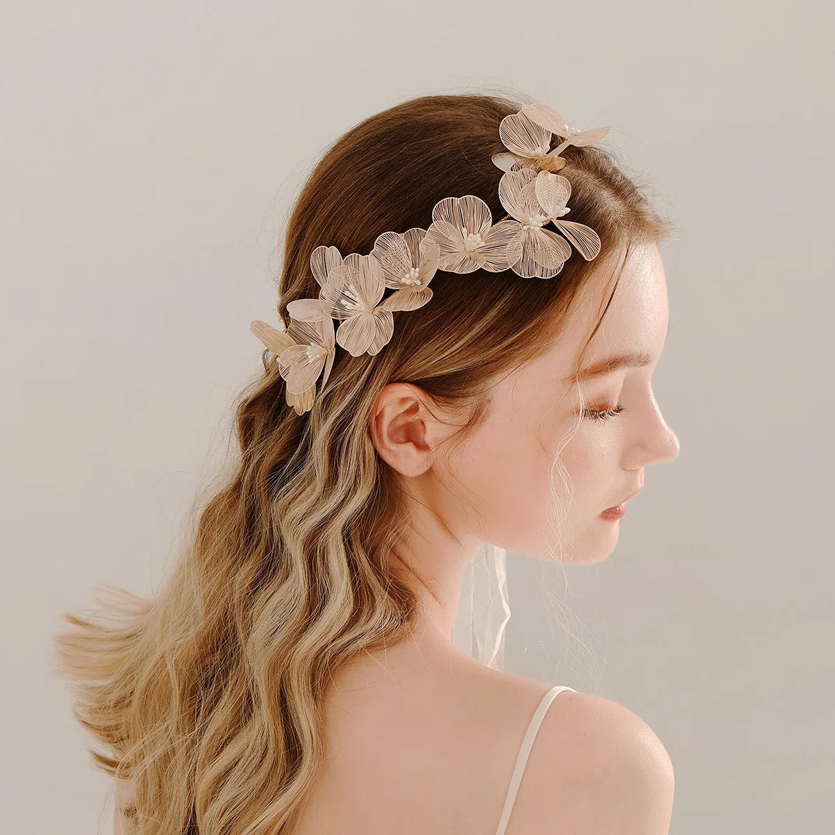 Female Wedding Headband Party Prop Flower Hair Accessories Banquet Headwear Masquerade Prom Hairband Bride Hair Jewelry Gifts