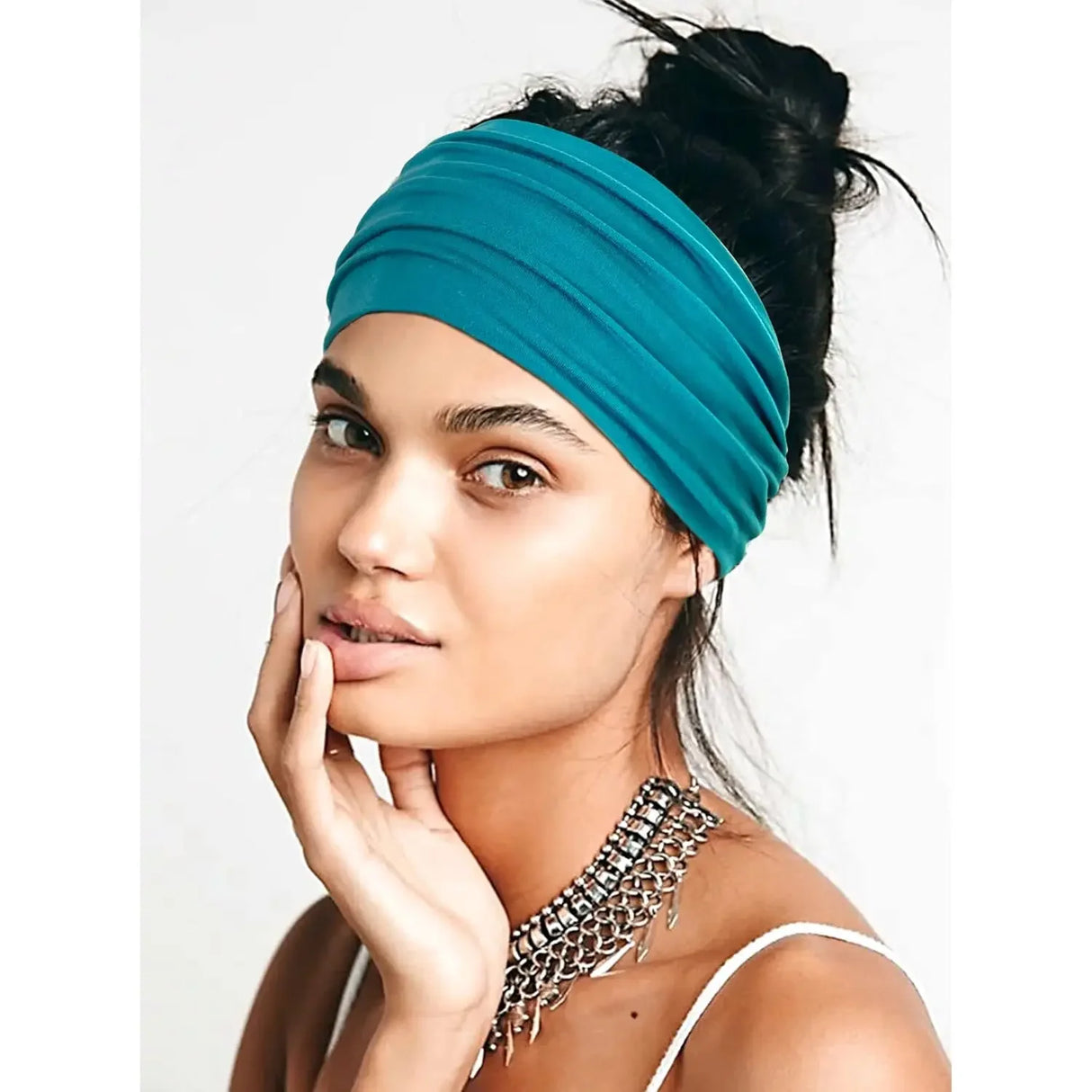 Women Sport Headbands African Wide Hair Wrap Turban Twist Headband for Women Workout Stretch Non-slip Sweatband Hairbands