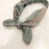 Clearance Fresh Colorful Turban Headbands Women Spring Summer Chiffon Headband Head Wrap Wide Lattice Hairband Hair Accessories