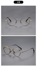 2025 Fashion Eyewear Retro Pure Titanium Round Glasses Comfortable Optical Prescription Eyeglasses Frame Men Women Brand Desgin