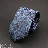 New Design Wedding Men Tie Grey Brown Green Paisley Flower Neckties Men Business Dropshipping Groom Collar Accessories Gift