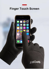 Windproof and Waterproof Outdoor Gloves Touch Screen Thumb and Index Finger Fingertips Warm Gloves for Running Cycling