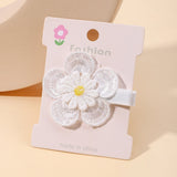 1pcs Ins Daisy Flower Hair Clips Baby Girl Hairpins for Kids Lace White Barette Princess Hooks Infant Accessories Korean