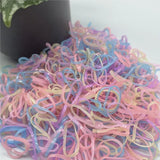 500Pcs Colorful Mini Jelly Elastic Rubber Elastics Hair Bands For Women Girl Styling Tool Set Hair Accessories Wedding Hairstyle
