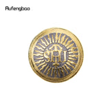 Golden Freemasonry Freemasons SHI Totem Relief  Walking Stick with Hidden Plate Self Defense Fashion Cane Cosplay Crosier 93cm