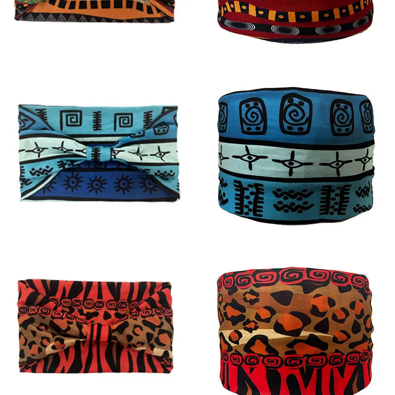 Boho Headbands For Women Fashion Wide Headscarf Bohemian Yoga  Workout Head Bands Hair Accessories Band