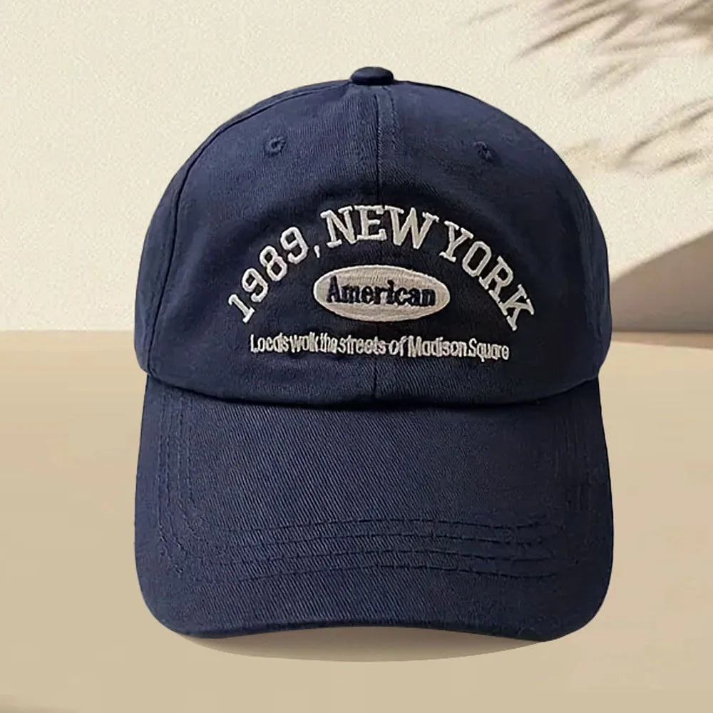 One Retro Embroidered Adjustable Baseball Cap, Casual Sun Hat for Men and Women, Perfect for Super Bowl Sunday Party