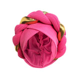 African Turban Cap Headdress Women's Pleated Hat Hair Accessories Arab Wrapped Muslim Hijab