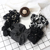 3/5PCS Black White Elastic Hair Bands for Girls Simple Basic Headband Women Rubber Band Hair Accessories Holder Scrunchies Gifts