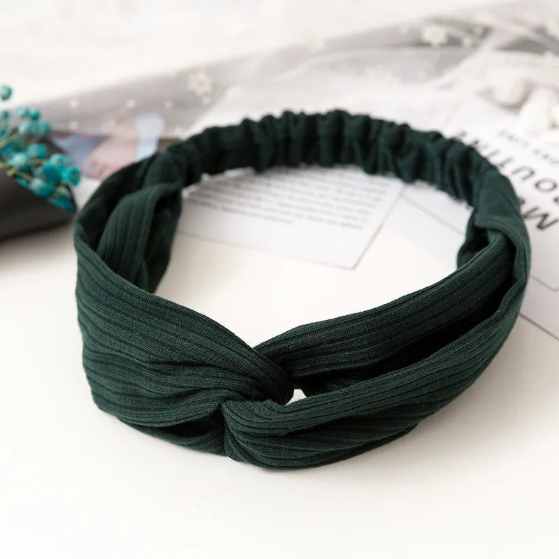 2024 New Design Fashion Women Summer Style Headbands Bohemian Girl Cross Turban Bandage Bandanas Hairbands Hair Accessories