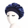 Newly Women's Satin Solid Sleeping Hat Night Hair Care Bonnet Nightcap For Women Men Unisex Cap