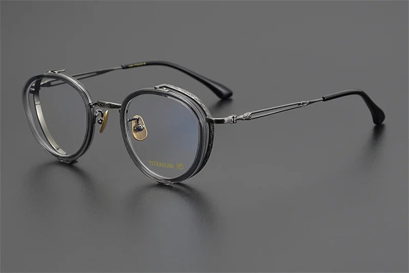 Exquisite Titanium Handmade Glasses Frame Mens Women Retro Square Spectacle Frames Eyeglasses Japanese Design Oval Round Eyewear