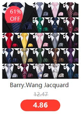 Barry.Wang Pink Silk Mens Tie Hanky Cufflinks Set Peach Salmon Rouge Rose Jacquard Necktie For Male Wedding Party Business Event