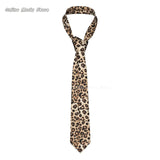 Leopard Men Neckties Silk Polyester 8 cm Narrow Tiger King Neck Tie for Men Suits Accessories Wedding Party Cosplay