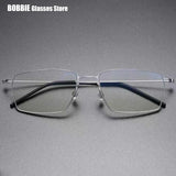 Pure Titanium Glasses Frame Men Women Eyewear Frames Eyeglassess Square Business Classic Design Screwless Denmark Brand