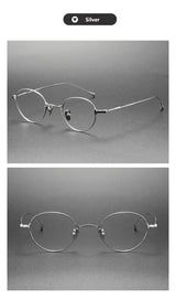 Pure Titanium Glasses Frame Men Women Vintage Round Brand Design Eyeglasses Frames New Titan Eyewear High Quality Spectacles
