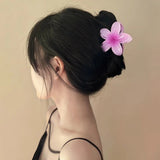 Fashion Egg Flower Hair Clips for Women Bohemia Style Flower Large Hair Claw Hairpin Beach Vacation Girls Hair Accessories