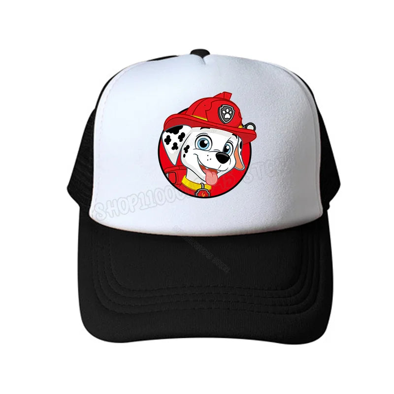 Paw Patrol Skye Kids Baseball Cap Marshall Rubble Girl Peak Cap Cartoon Boy Chase Rocky Mesh Cap Parent-child Summer Sunhat Gift