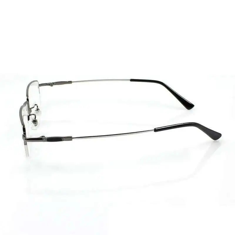 Titanium Metal Alloy flexible Half-rim optical eye glasses frames spectacle frame points prescription eyeglasses oculos de grau