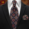 MUGIVALA 9CM Retro business banquet suit paisley vintage pattern tie pocket square set