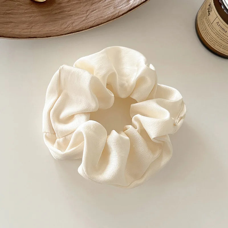 1pcs Women Silk Satin Scrunchies Korean Ladies Girls Korean Elastics Hair Band Ponytail Hold Hair Tie Satin Hair Accessories