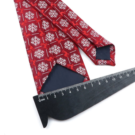 Classic Red Blue Christmas Tie For Men Father Festival Gift Santa Claus Snowman Tree Snowflake Elk Necktie Skinny 7cm Accessory