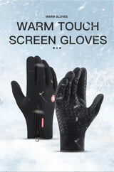Hot Winter Gloves For Men Women Touchscreen Warm Outdoor Cycling Driving Motorcycle Cold Gloves Windproof Non-Slip Womens Gloves