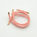 10PCS 5mm Knotted Twilled Elastic Hair Bands Golden Ends Hair Ties for fashion girls elasticity ponytail holders hair scrunches