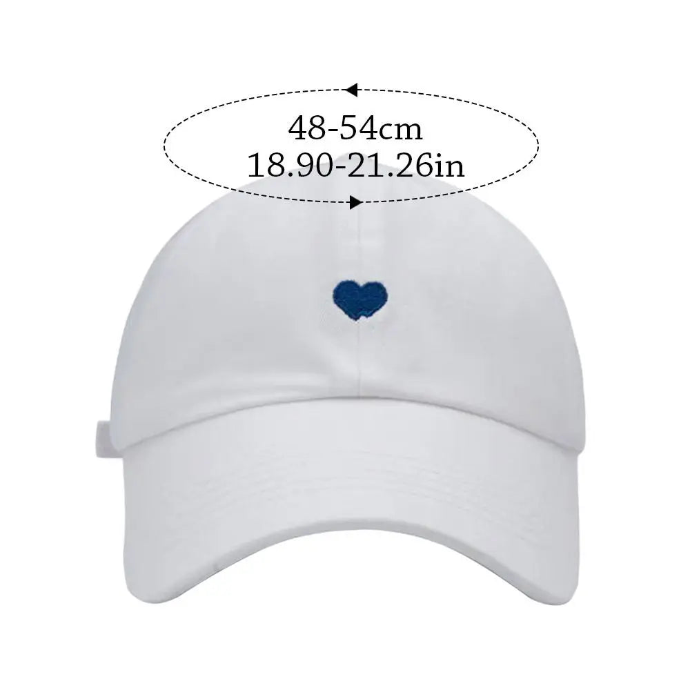 Love Heart Kids Baseball Caps Adjustable Large Brim Sun Hat Solid Color Hollow High Ponytail Caps for Boys Girls