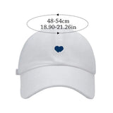 Love Heart Kids Baseball Caps Adjustable Large Brim Sun Hat Solid Color Hollow High Ponytail Caps for Boys Girls