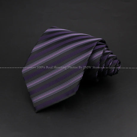 New Design Wedding Men Tie Purple Solid Striped Paisley Flower Neckties Men Business Dropshipping Groom Collar Accessories Gift