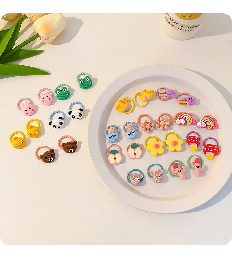 Hair Accessories Girls Bands Bandeau Cheveux Scrunchies Elastic Fille Korean Haarband Rubber Brown Children Gomas Gift Kids