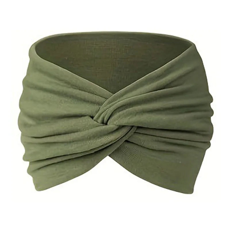Women Sport Headbands African Wide Hair Wrap Turban Twist Headband for Women Workout Stretch Non-slip Sweatband Hairbands