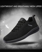 Men Running Sneakers Lightweight Athletic Shoes Classical Mesh Breathable Lace-up Outdoor Walking Shoes Male Tennis Shoes