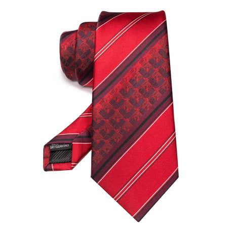 EASTEPIC Men's Gifts of Striped Ties Red Neckties for Gentlemen in Fine Apparel Fashionable Accessories for Social Occasions