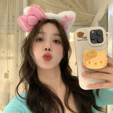 Kawaii Anime Cartoon Fashion Cat Hairband Bow Plush Hair Accessories Decorate Creative Personality Fashion Birthday Gift