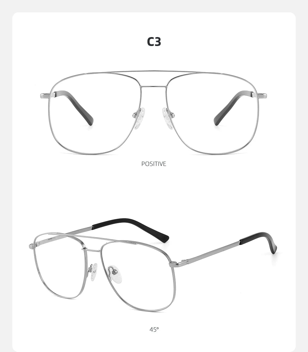 Pure Titanium Eyeglass frames Men Ultralight Square Men's Glasses Frames Business Decorative Eyewear Titanium Fake Eyepieces Men