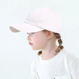Kids Snap Back Baseball Cap Solid Color Spring Summer Hip Hop Boy Hats Sun Caps Adjustable Breathable Outdoor Travel Kids Hats