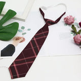 Ladies JK Ties Women Striped Neck Tie Girls Japanese Style for Jk Uniform Ties Cute Necktie Plaid Uniform School Accessories