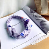 Clearance Fresh Colorful Turban Headbands Women Spring Summer Chiffon Headband Head Wrap Wide Lattice Hairband Hair Accessories
