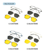 Titanium 3 In 1 New Trend Magnet Glasses Frame With Clip On Glasses Polarized Sunglasses For Men Women Optical Computer glasses