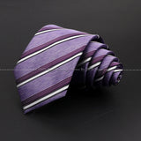 New Design Wedding Men Tie Purple Solid Striped Paisley Flower Neckties Men Business Dropshipping Groom Collar Accessories Gift