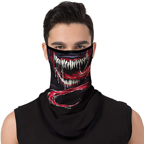 Winter Bandana Venom Scarf Halloween Mask Balaclava Cycling Neck Gaiter Earloop Face Mask Motorcross Biker Cycling Headband Buff