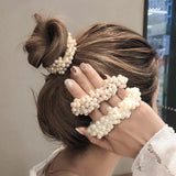 Pearls Beads Hair Ties Elastic Hair Bands For women Hair Rope Scrunchies Ponytail Holders Rubber Hair Accessories