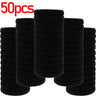 100pcs Black Basic Hair Bands Women Girls Simple High Elastic Headband Ties Rubber Ropes Scrunchies Ponytail Holders Accessories