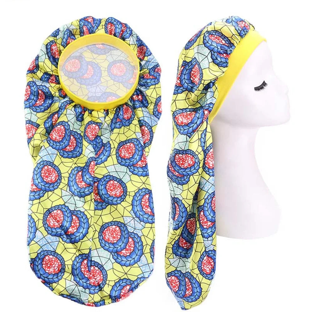 Unisex Elastic Bonnet Long Hair Sock Dreadlock Braids Cap Sleep Hats Head Wrap Turban Night Cap Hair Care Nightcap for Women Men