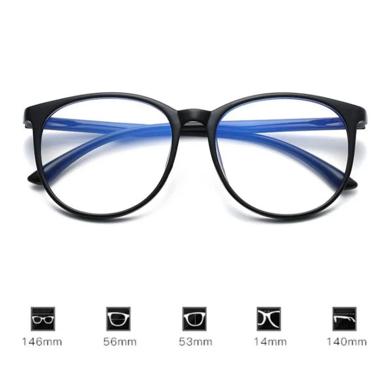 Transparent Anti-blue Light Glasses Oval Frame Computer Glasses Women Men Eyewear Blocking Glasses Optical Spectacle Eyeglases