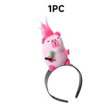 Headband Cartoon Funny Capybara Hair Hoop Summer Women's Cute Face Wash Headband Funny Plush Hair Band Hair Accessories